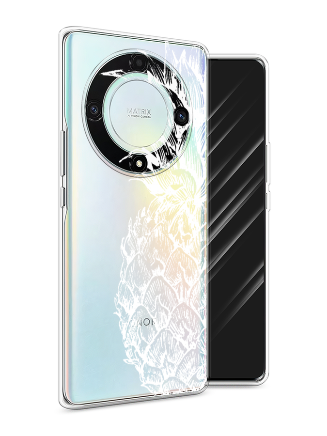 

Чехол Awog на Honor X9A "Ананас графика белая", Белый, 6120850-10