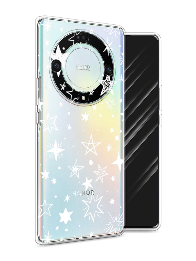 

Чехол Awog на Honor X9A "Звездочки графика белая", Прозрачный;белый, 6120850-7