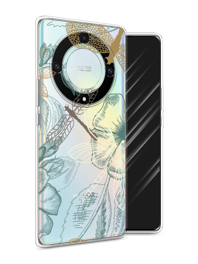 

Чехол Awog на Honor X9A "Тени стрекоз", Коричневый;зеленый;белый, 6120850-8