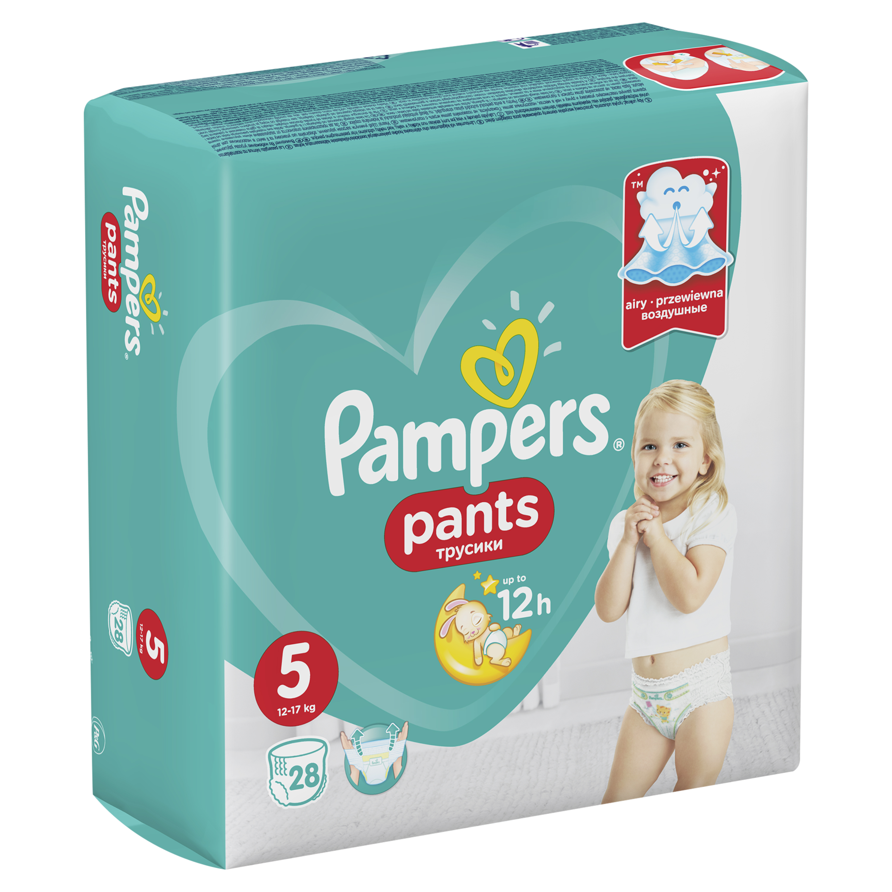 

Подгузники-трусики Pampers Pants 5 12-17 кг 28 шт