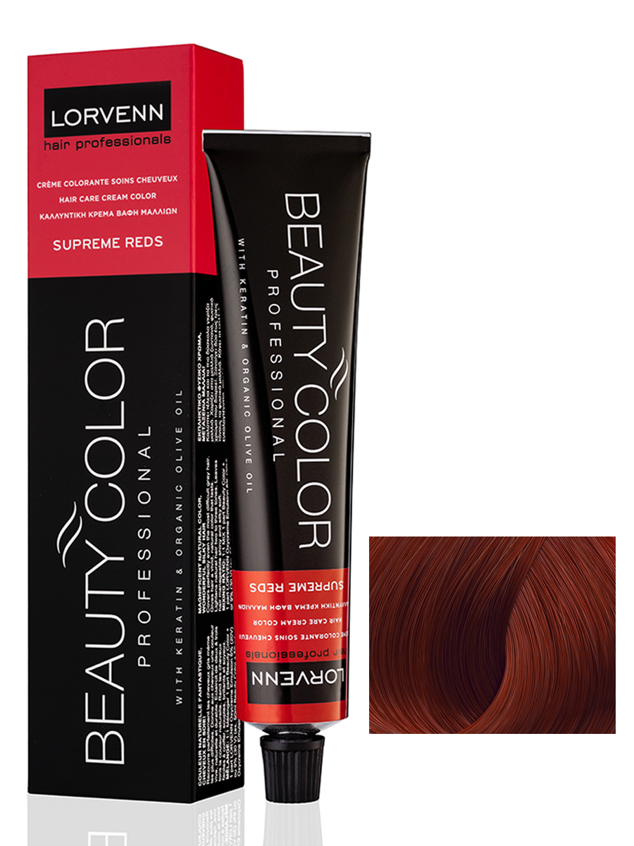 фото Крем-краска lorvenn hair professionals beauty color 7.65 русый красный махагон 70 мл