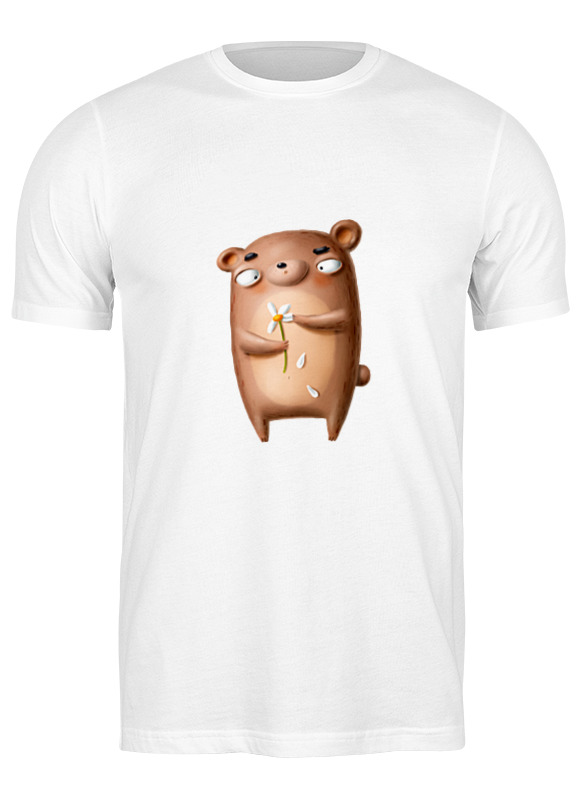 

Футболка мужская Printio Мишка белая XL, Белый, Мишка