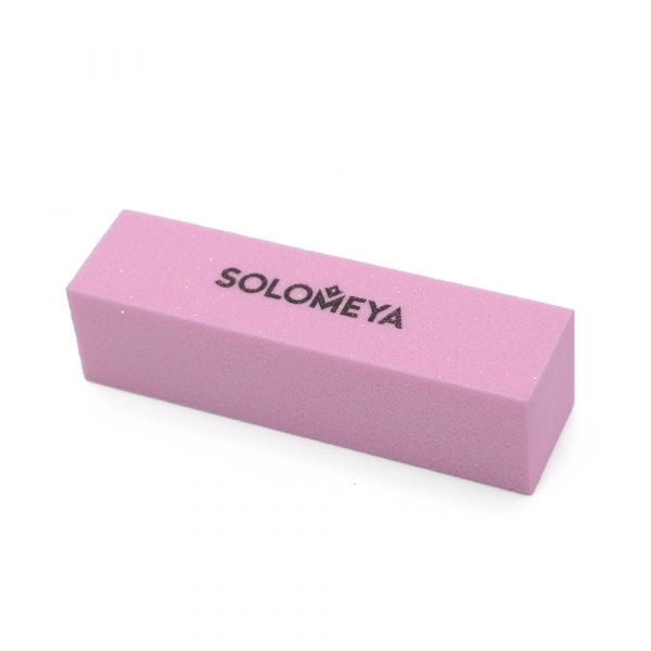 Блок-полировщик для ногтей Solomeya, нежно-розовый c шимером, 120 грит