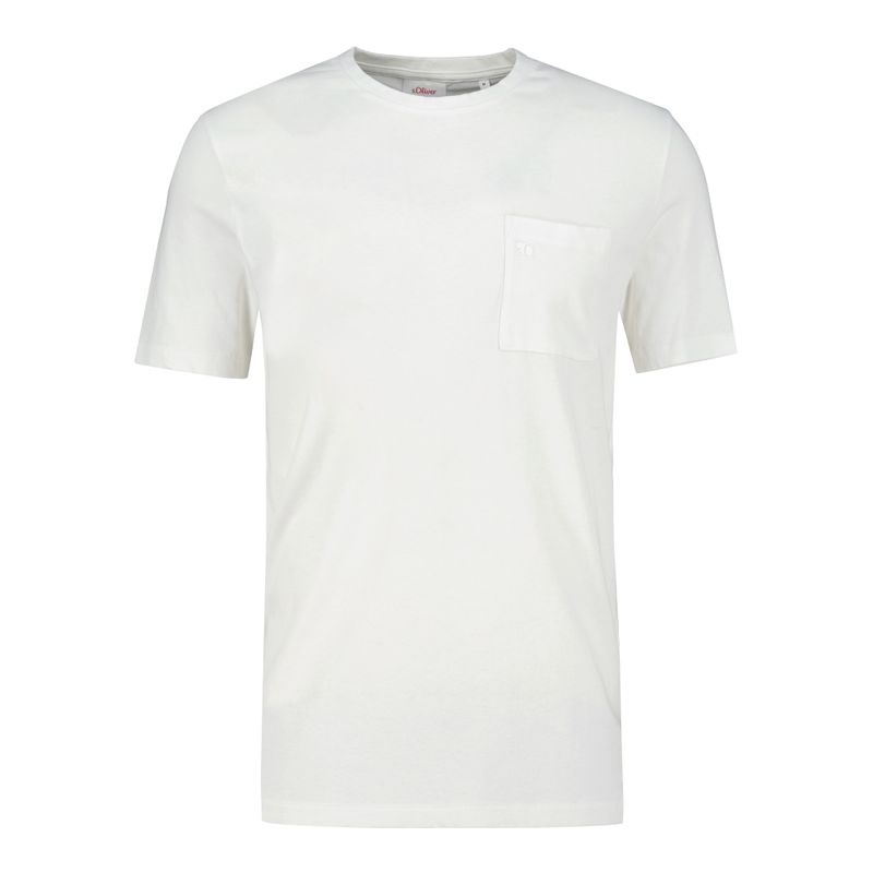 

Футболка мужская s.Oliver 2143922/0120 белая S, Белый, 2143922/0120