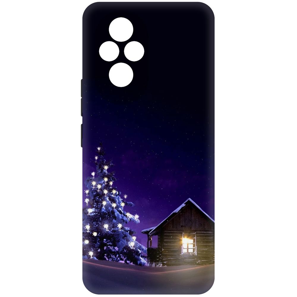 

Чехол-накладка Krutoff Soft Case Зимний домик для Honor 200 черный