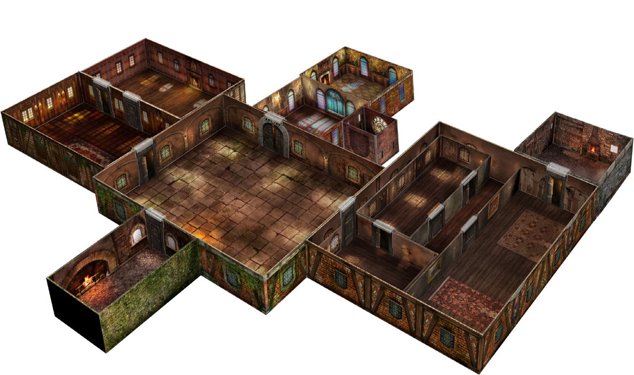 

Набор модульного террейна Room 17 Games tenfold dungeon — the town