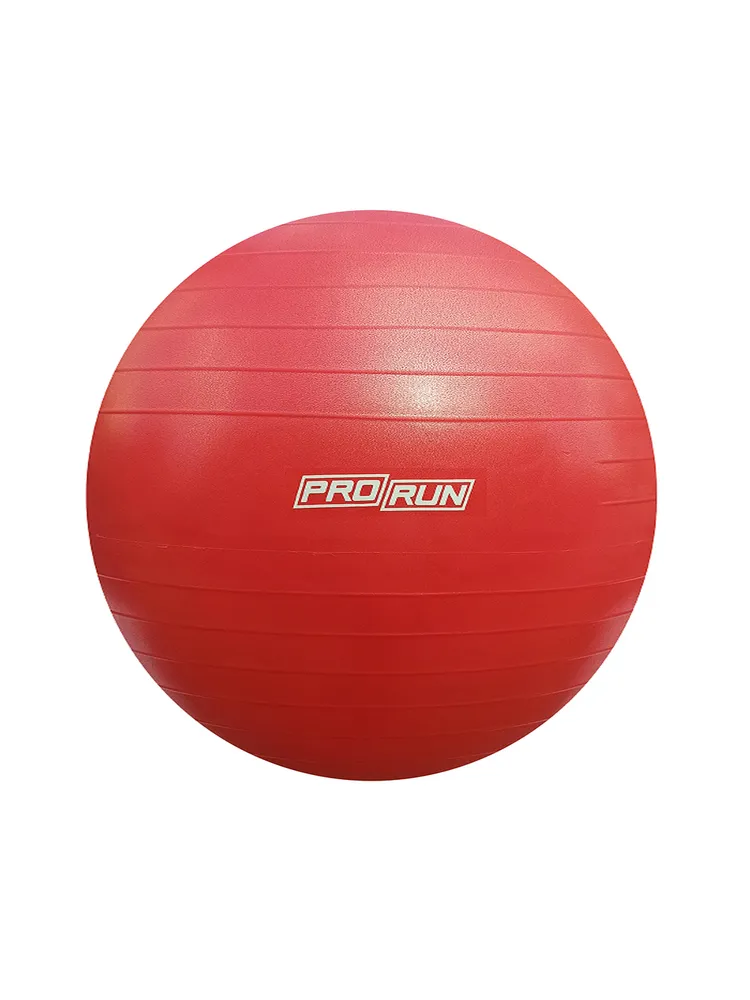 Мяч гимнастический ProRun 100-4824, 65 см, анти-взрыв, красный