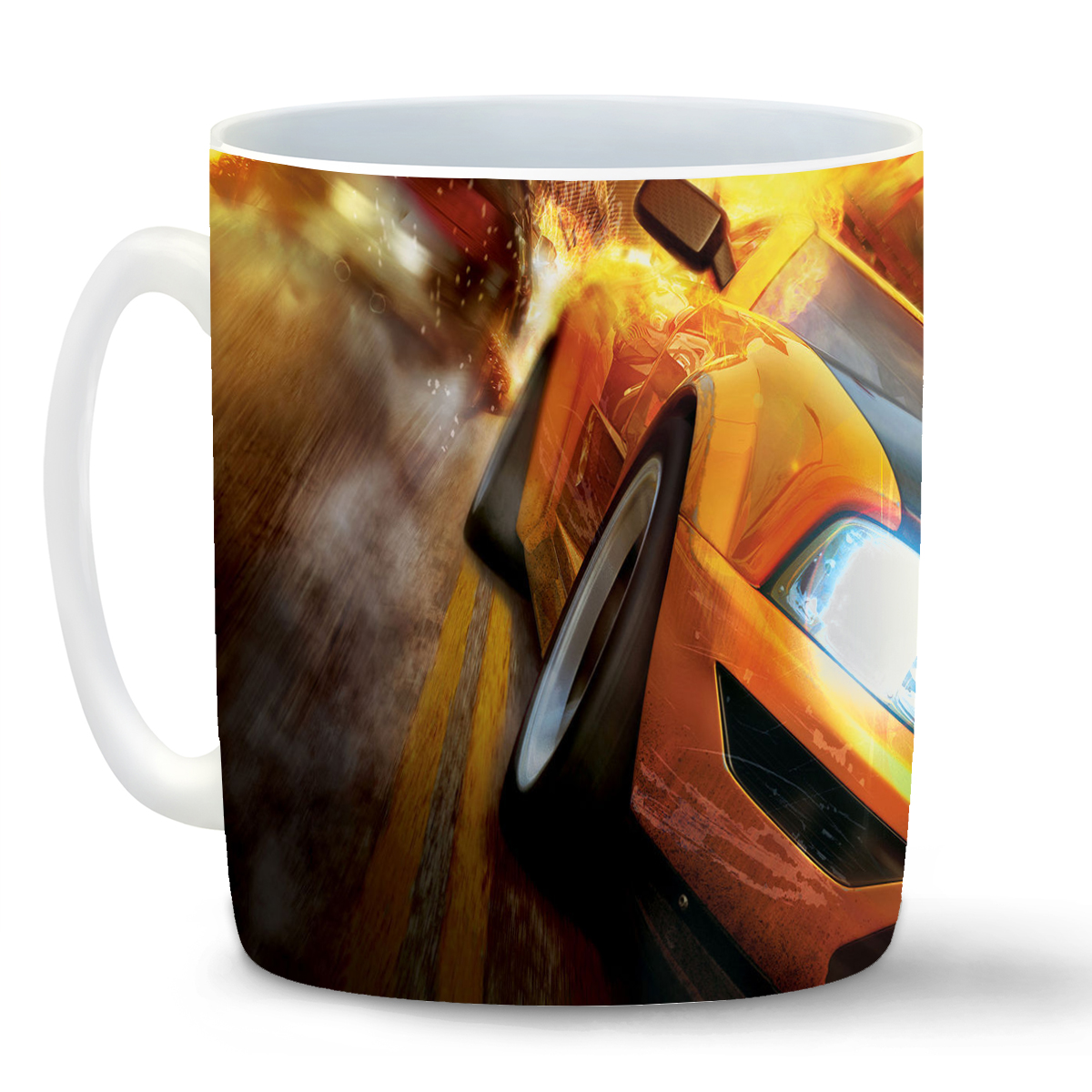 

Кружка CoolPodarok burnout revenge Гонка Две сплошные Бочки