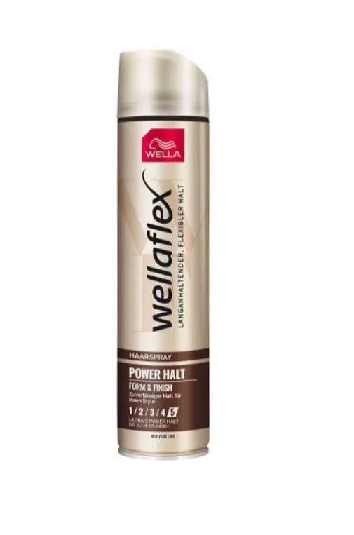 Лак для волос Wella Wellaflex Power Halt, Form&Finish Удержание объема лак для волос wellaflex power halt mega профессиональный объем 500 мл 2 шт по 250 мл