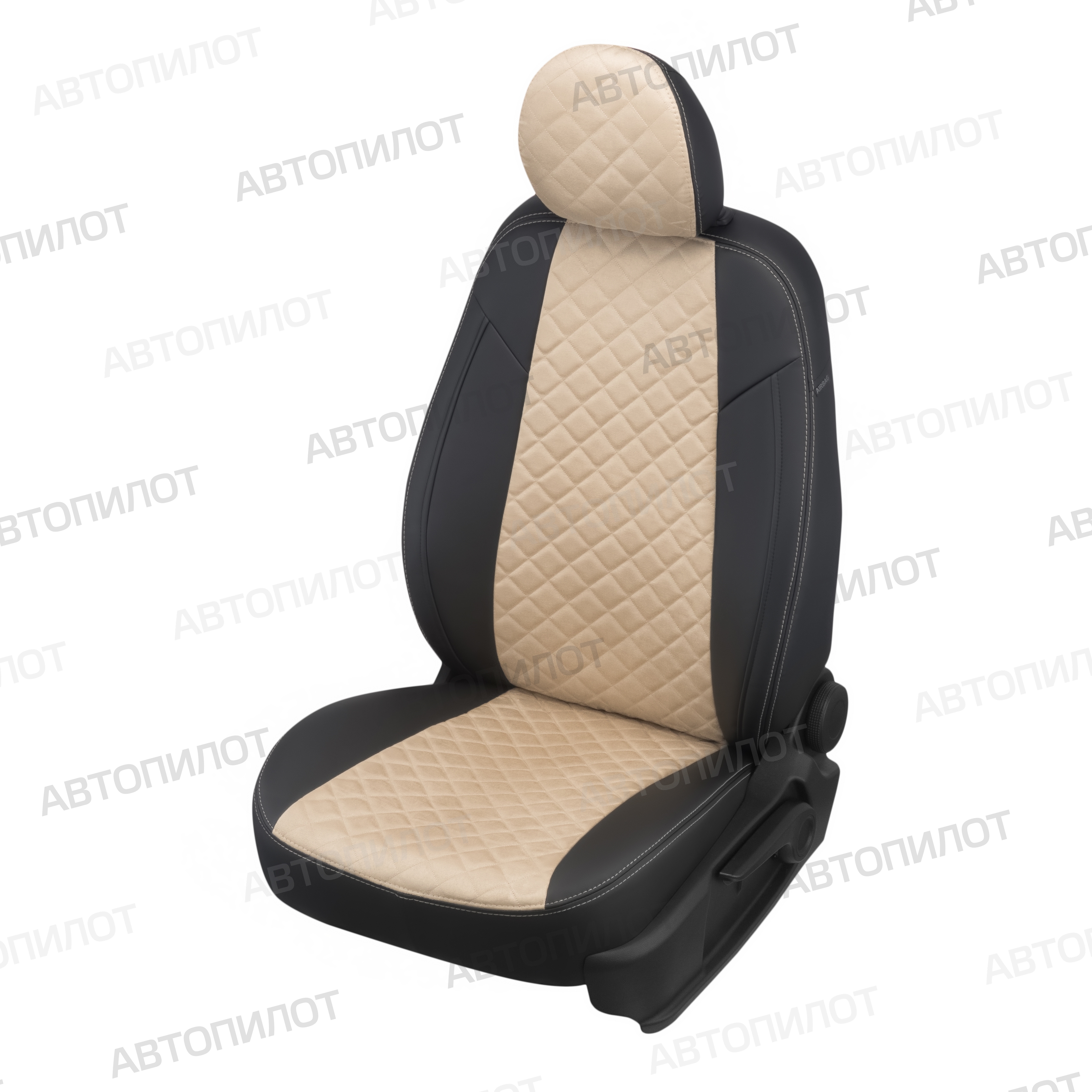 

Чехлы Mitsubishi Pajero 3-4 1999-2023, черный с бежевой вставкой, Черный;бежевый, mi-pzh-p06-chebe-ar