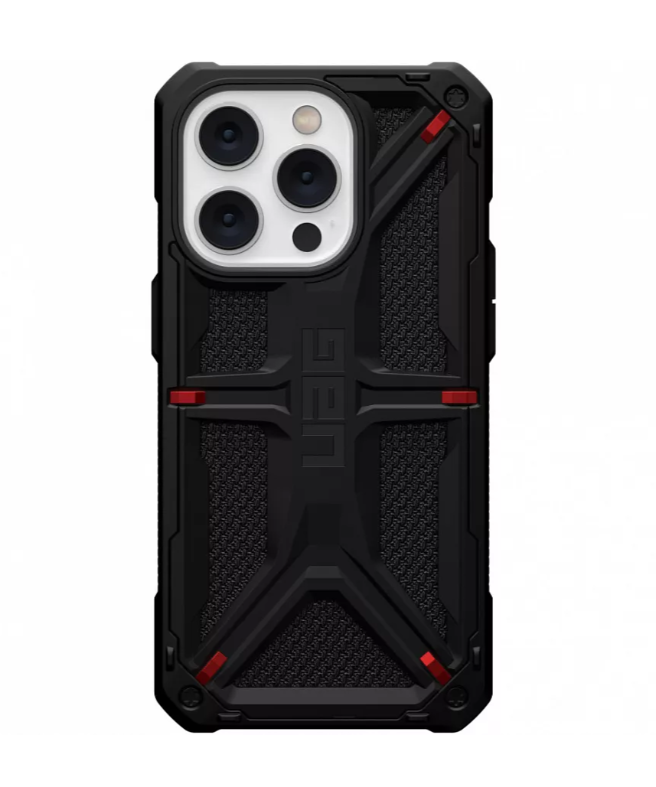 

Чехол Uag Monarch для iPhone 14 Pro чёрный кевлар (Kevlar-Black), Черный
