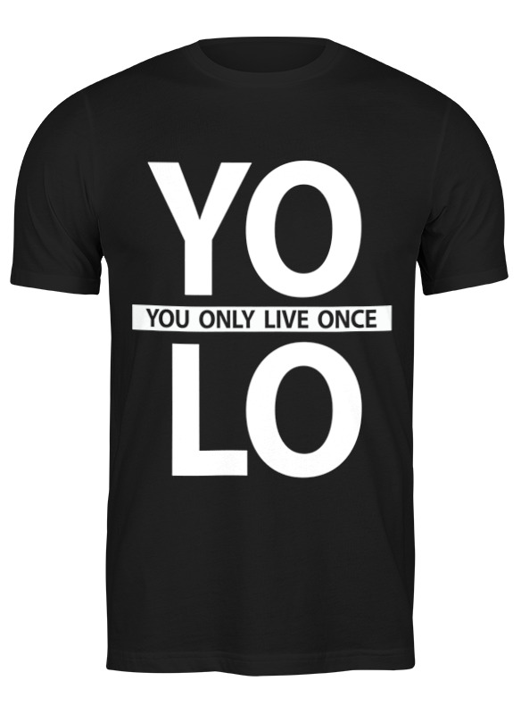 

Футболка мужская Printio Yolo (you only live once) 657706 черная S, Черный, Yolo (you only live once) 657706
