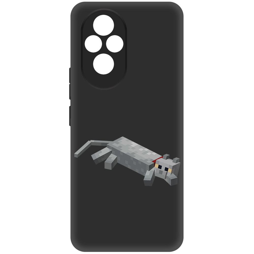 

Чехол-накладка Krutoff Soft Case Minecraft-Кошка для Honor 200 черный