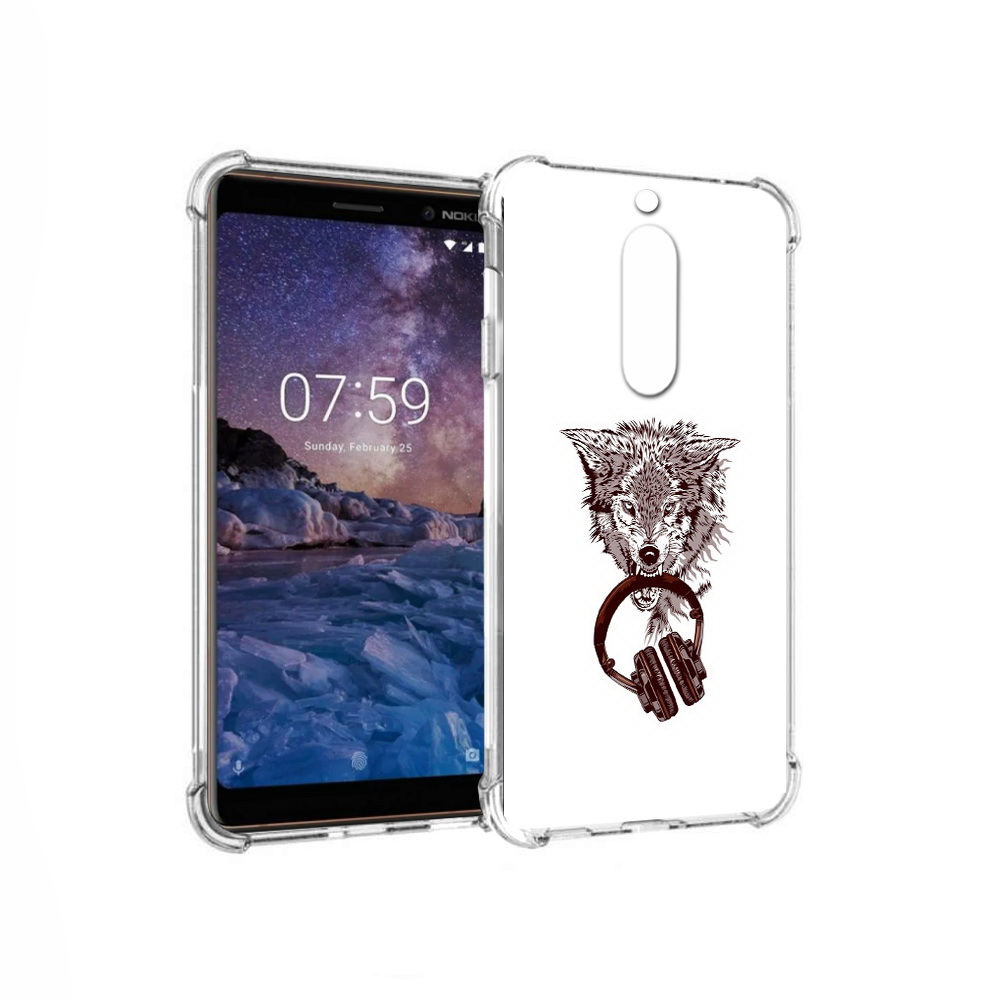 

Чехол MyPads Tocco для Nokia 7 дикий волк (PT95887.123.325), Прозрачный, Tocco