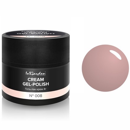 

Гель лак для ногтей в банке In'Garden насыщенный густой светлый плотный бежевый 4 г