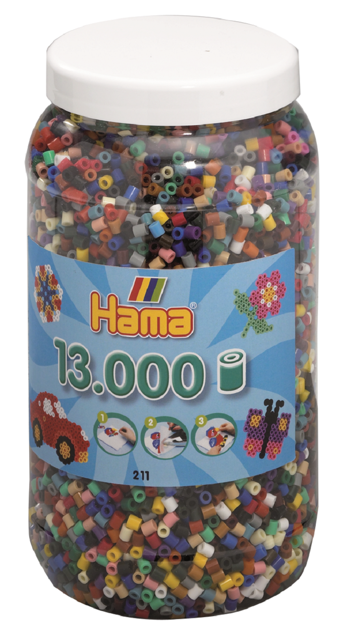 

Бусинки для термомозаики Hama 13000 шт. 22 цв. 211-67