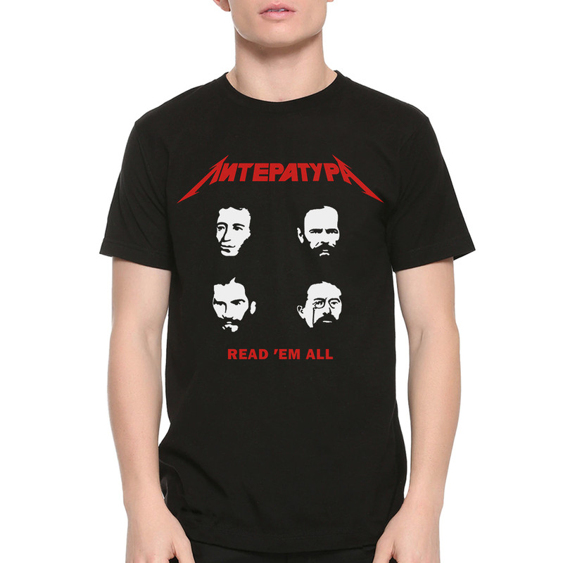фото Футболка мужская литература (пушкин, чехов, достоевский, горький) dream shirts черная s