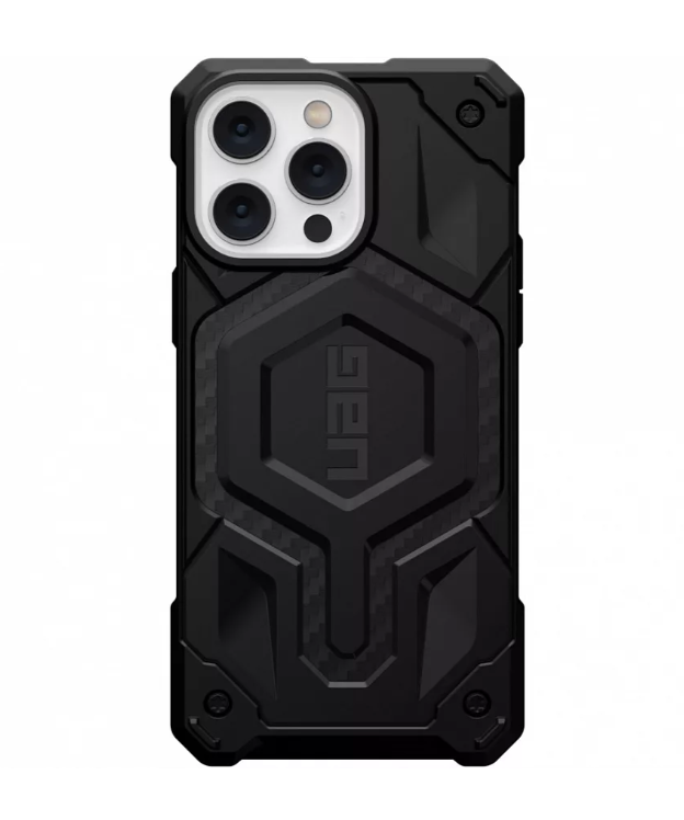 фото Чехол uag monarch pro magsafe для iphone 14 pro max чёрный карбон (carbon fiber) nobrand