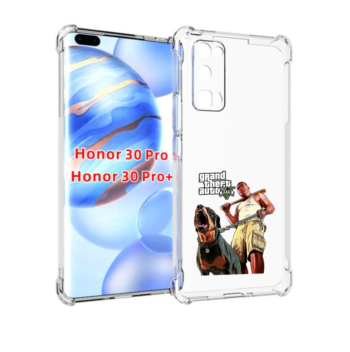 

Чехол бампер MyPads GTA грозная собака для Honor 30 Pro, Прозрачный, Tocco