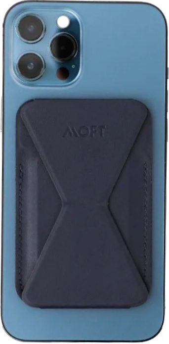 фото Чехол-бумажник moft snap-on (ms007ms-1-bu2021) для iphone 12/13 (dark blue) nobrand