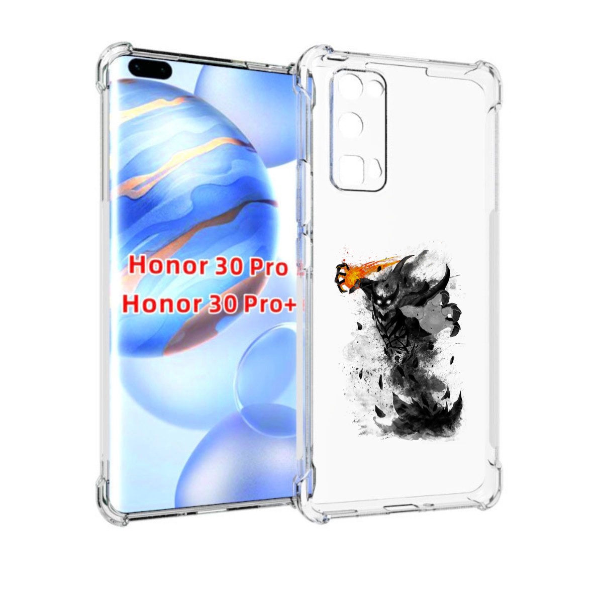 

Чехол бампер MyPads nevermore черно белый для Honor 30 Pr, Прозрачный, Tocco