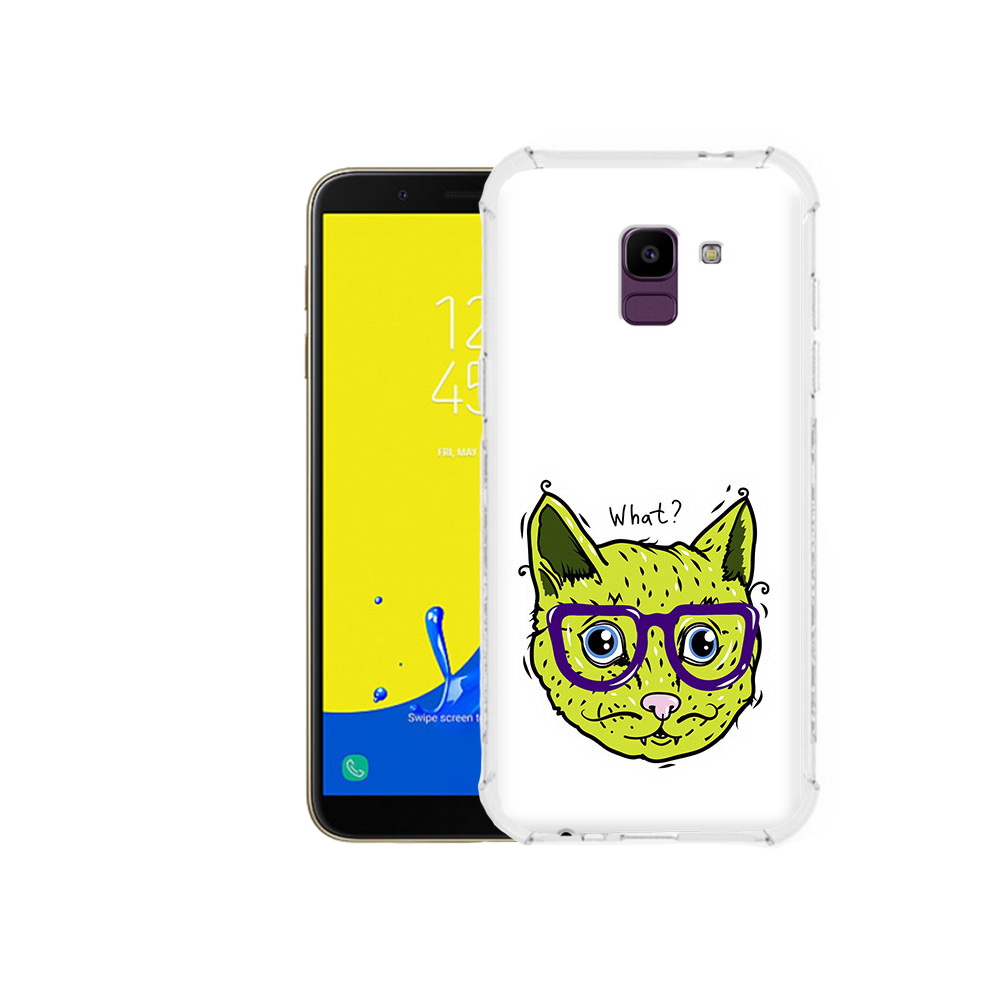 

Чехол MyPads Tocco для Samsung Galaxy J6 (2018) Зеленый кот, Прозрачный, Tocco