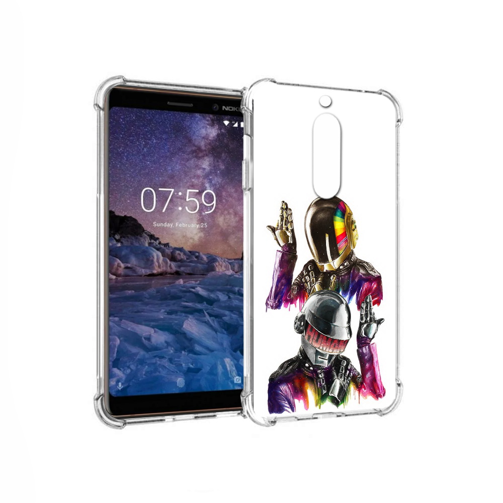 

Чехол MyPads Tocco для Nokia 7 диско космонавты (PT95887.123.329), Прозрачный, Tocco