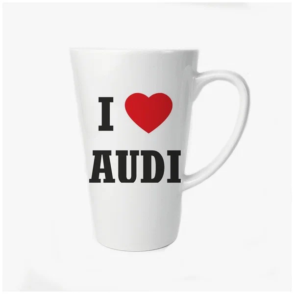 

Большая конусная кружка CoolPodarok Авто I love audi