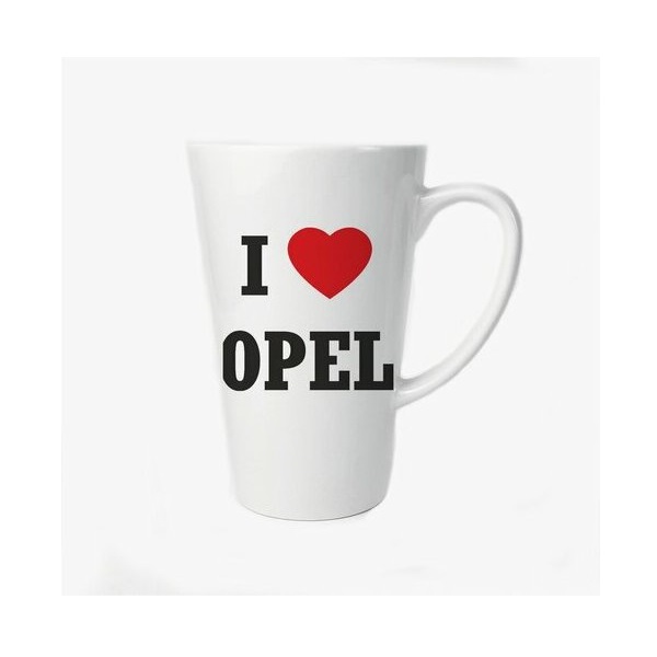 

Большая конусная кружка CoolPodarok Авто I love Opel