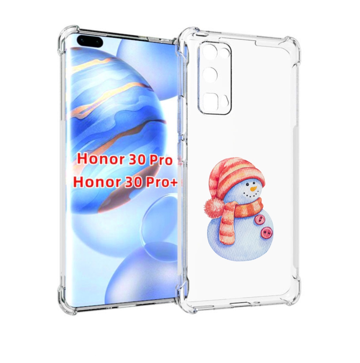 

Чехол бампер MyPads Веселый снеговик для Honor 30 Pro Honor, Прозрачный, Tocco