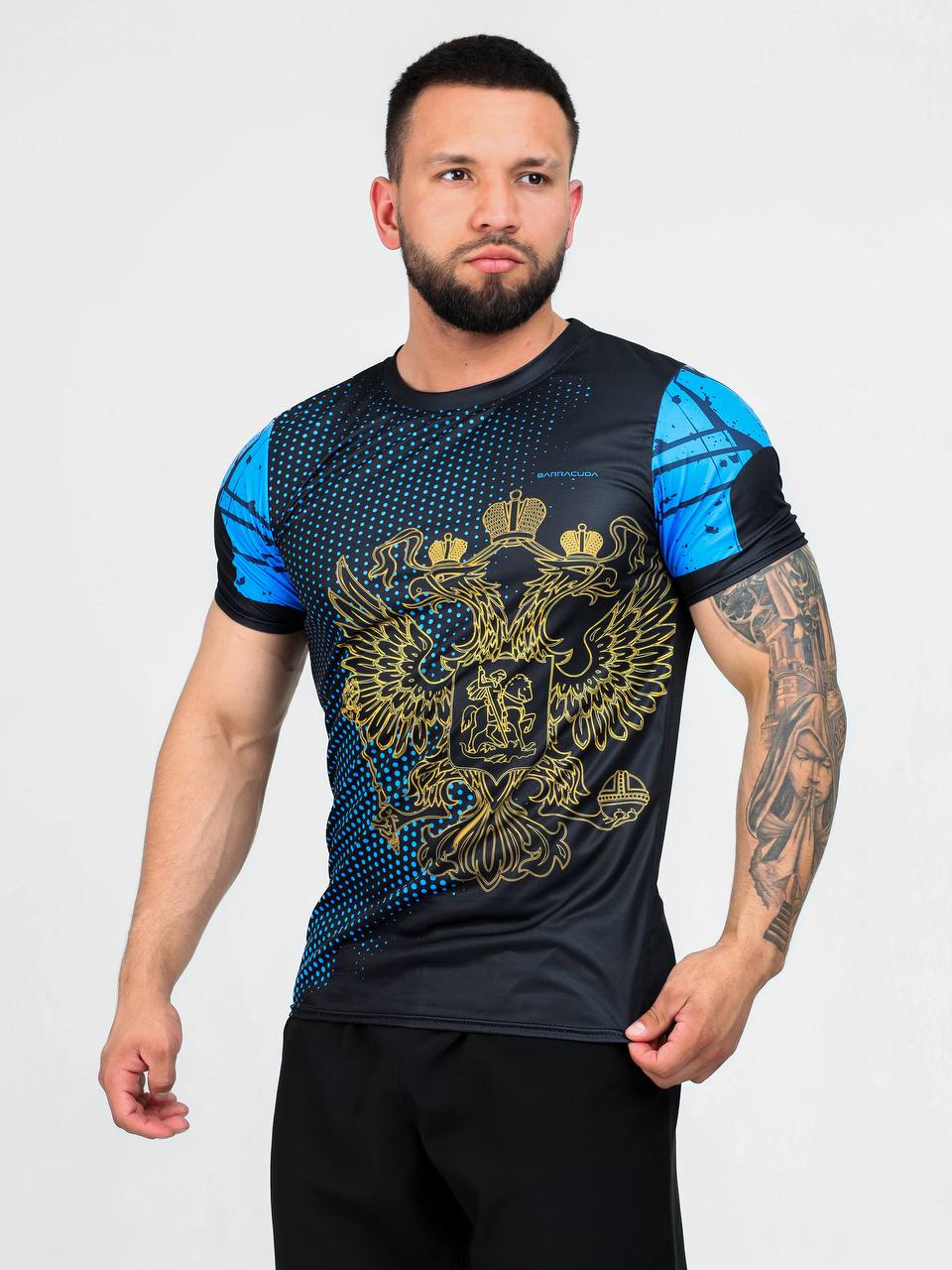 Футболка спортивная мужская BARRACUDA BLUE RUSSIA GRAPPLING XL