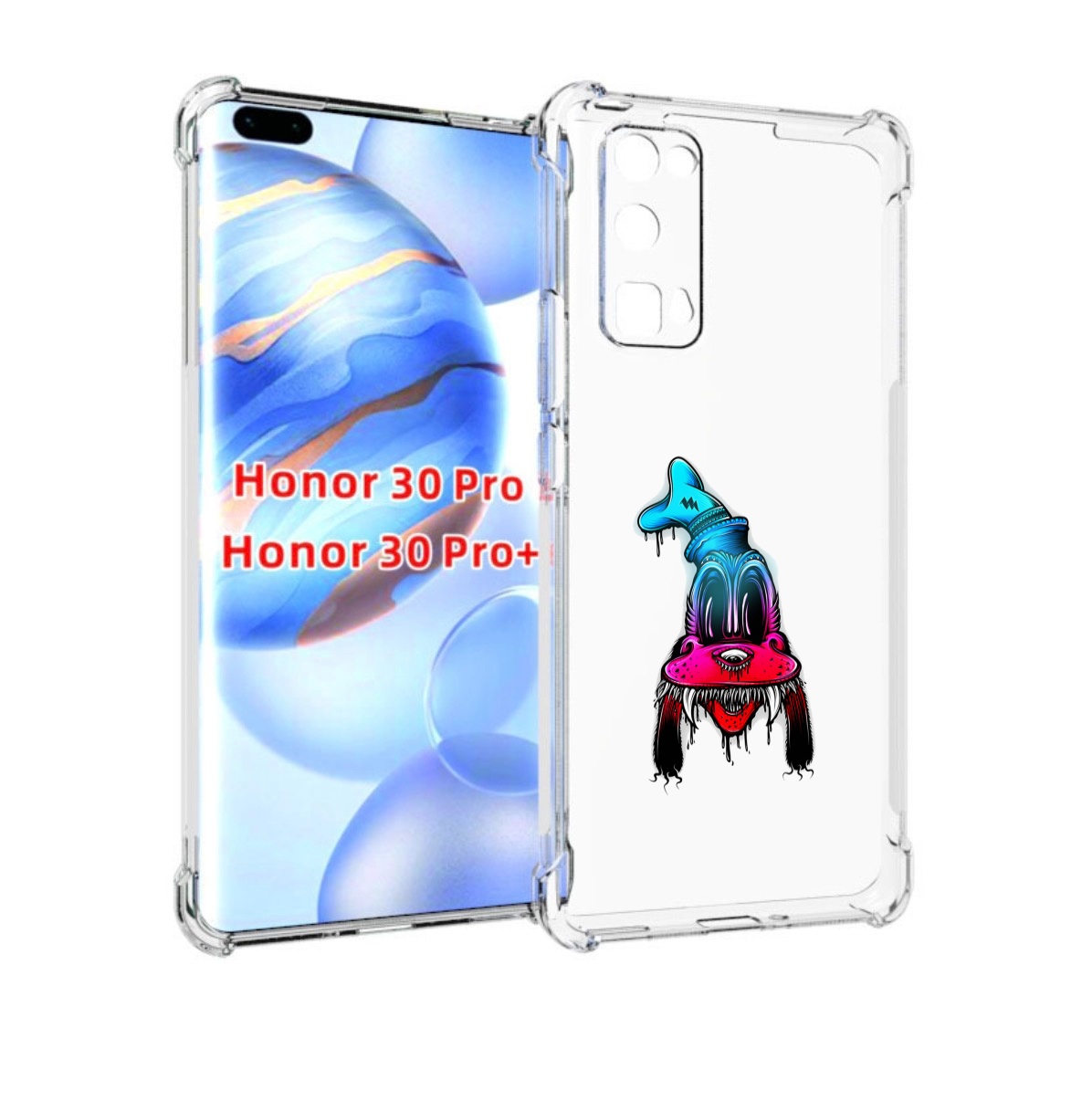 

Чехол бампер MyPads Гуффи для Honor 30 Pro, Прозрачный, Tocco
