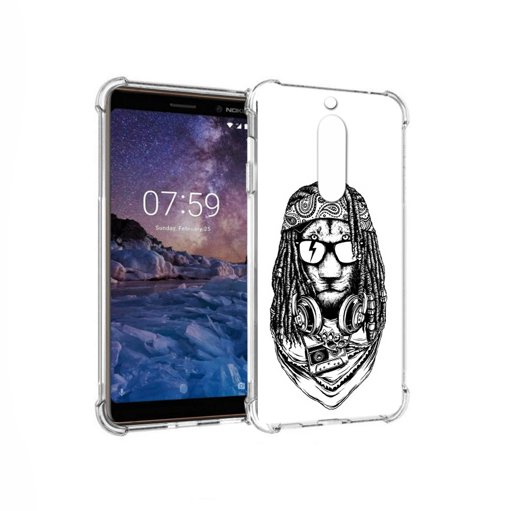 

Чехол MyPads Tocco для Nokia 7 дреды льва (PT95887.123.338), Прозрачный, Tocco