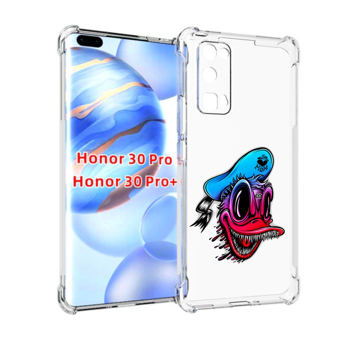 

Чехол бампер MyPads Дональд для Honor 30 Pro, Прозрачный, Tocco