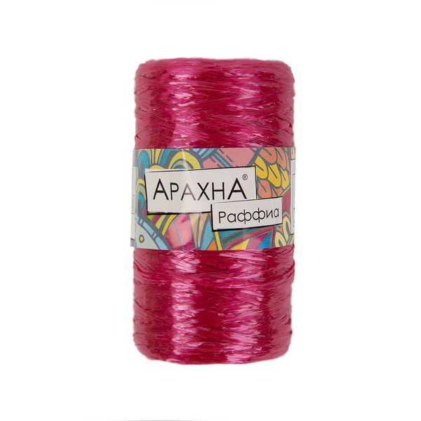 фото Вязание пряжа arachna raffia 100% полипропилен 5 шт. х 50 г 200 м цв. №08 яр.розовый raffi