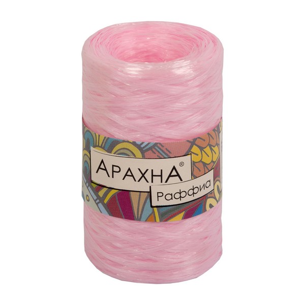 

Пряжа ARACHNA Raffia 100% полипропилен 5 шт. х 50 г 200 м цв. №12 св.розовый Raffi, Raffia