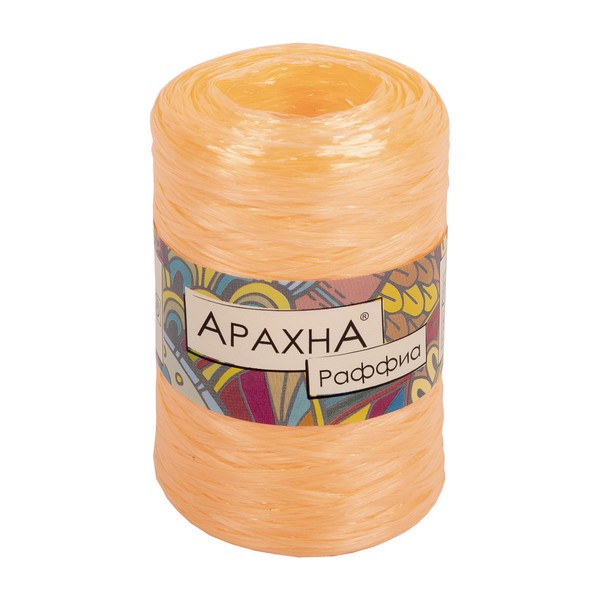 фото Вязание пряжа arachna raffia 100% полипропилен 5 шт. х 50 г 200 м цв. №14 персиковый raffi