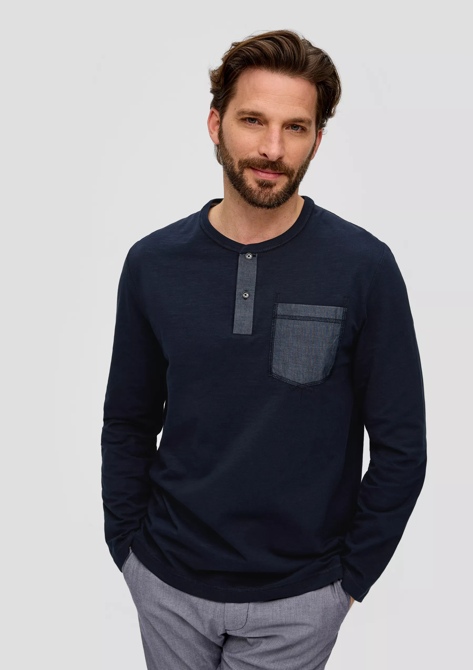

Лонгслив мужской s.Oliver 2143931/5978 синий XXL, 2143931/5978