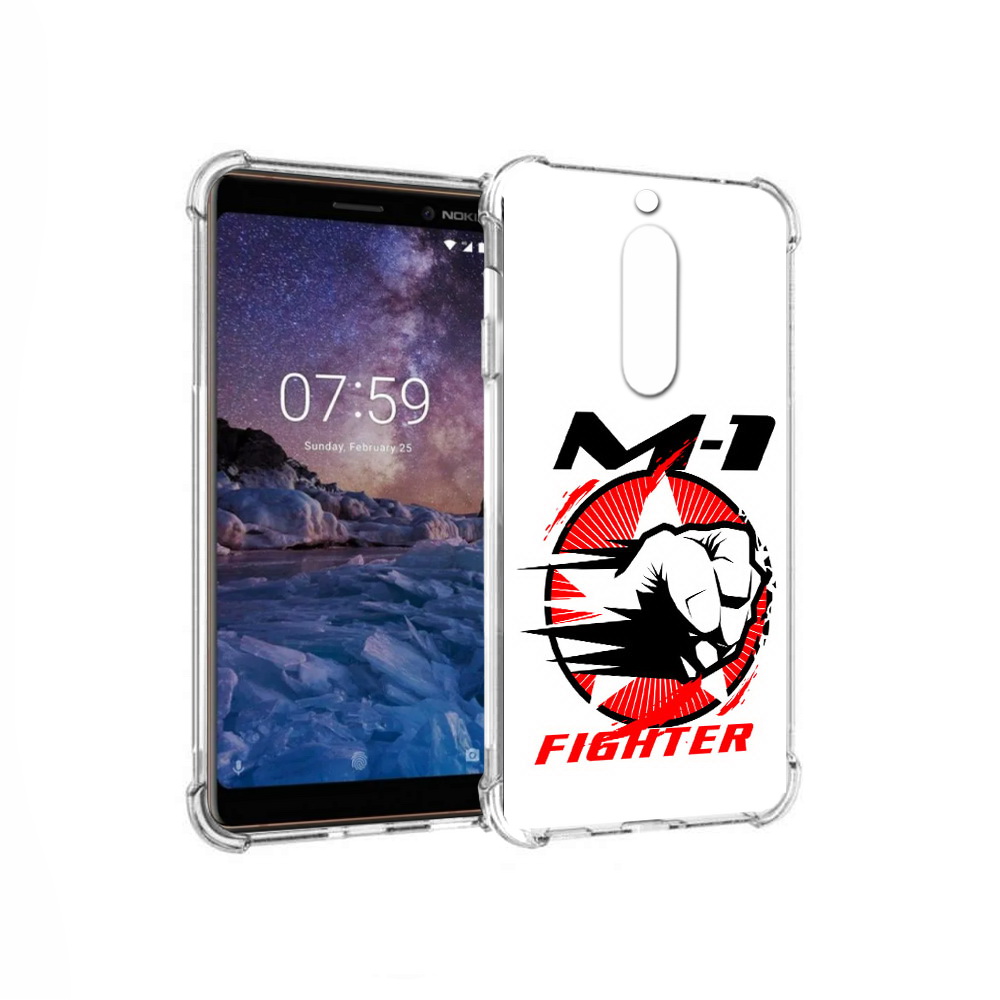 

Чехол MyPads Tocco для Nokia 7 единоборства М-1 (PT95887.123.342), Прозрачный, Tocco