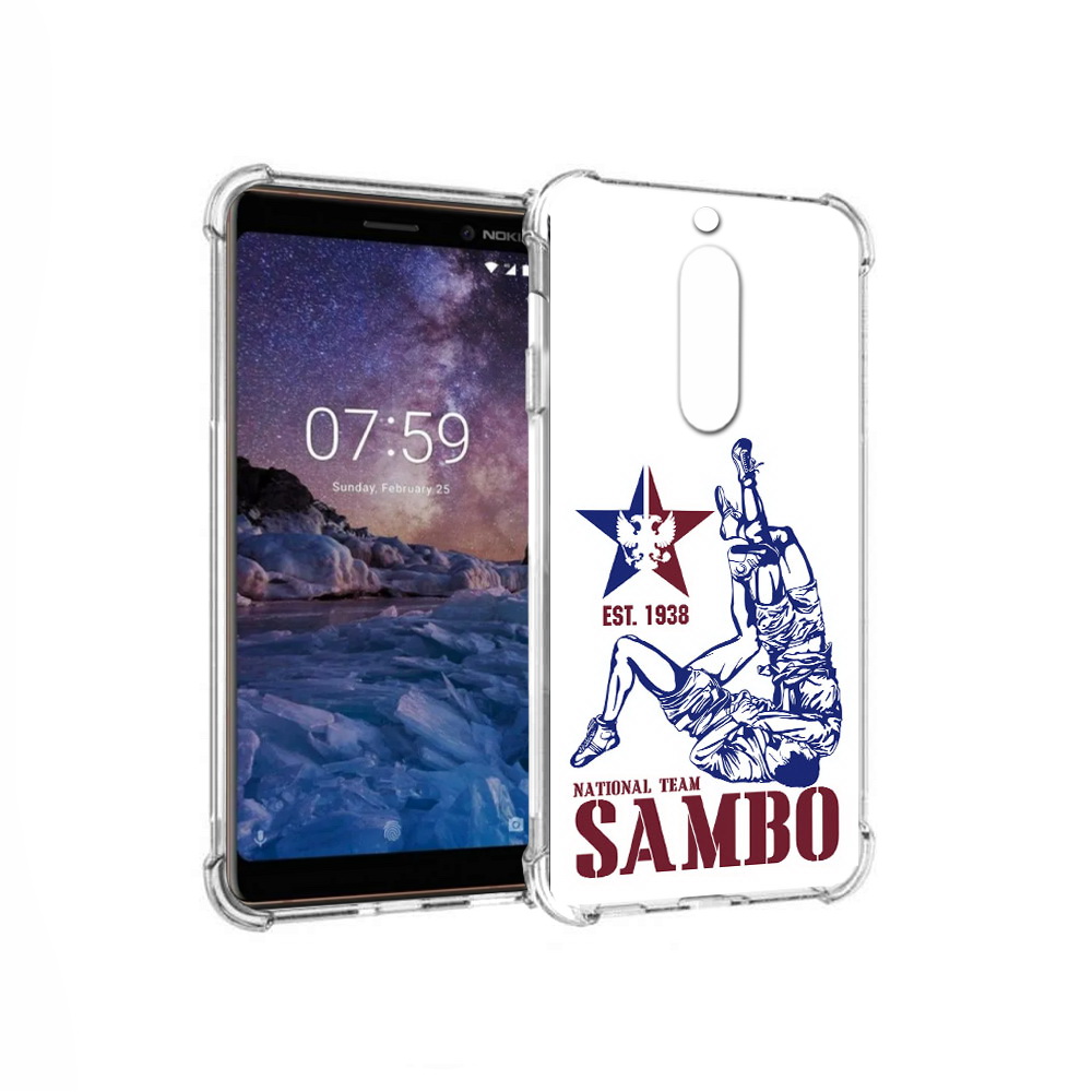 

Чехол MyPads Tocco для Nokia 7 единоборства самбо (PT95887.123.344), Прозрачный, Tocco