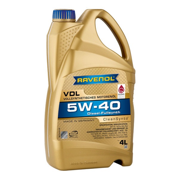 

Моторное масло Ravenol VDL SAE 5w40 4л