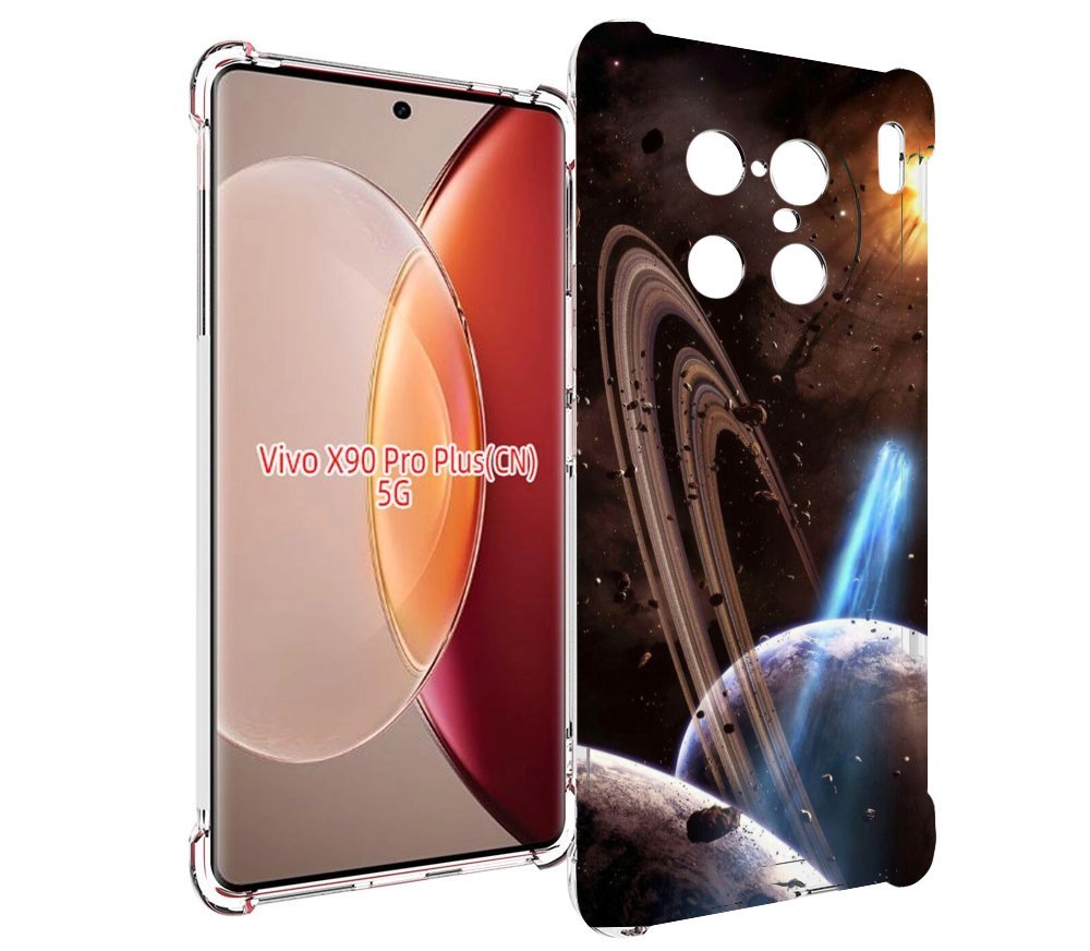 

Чехол MyPads сатурн в космосе для Vivo X90 Pro Plus, Прозрачный, Tocco