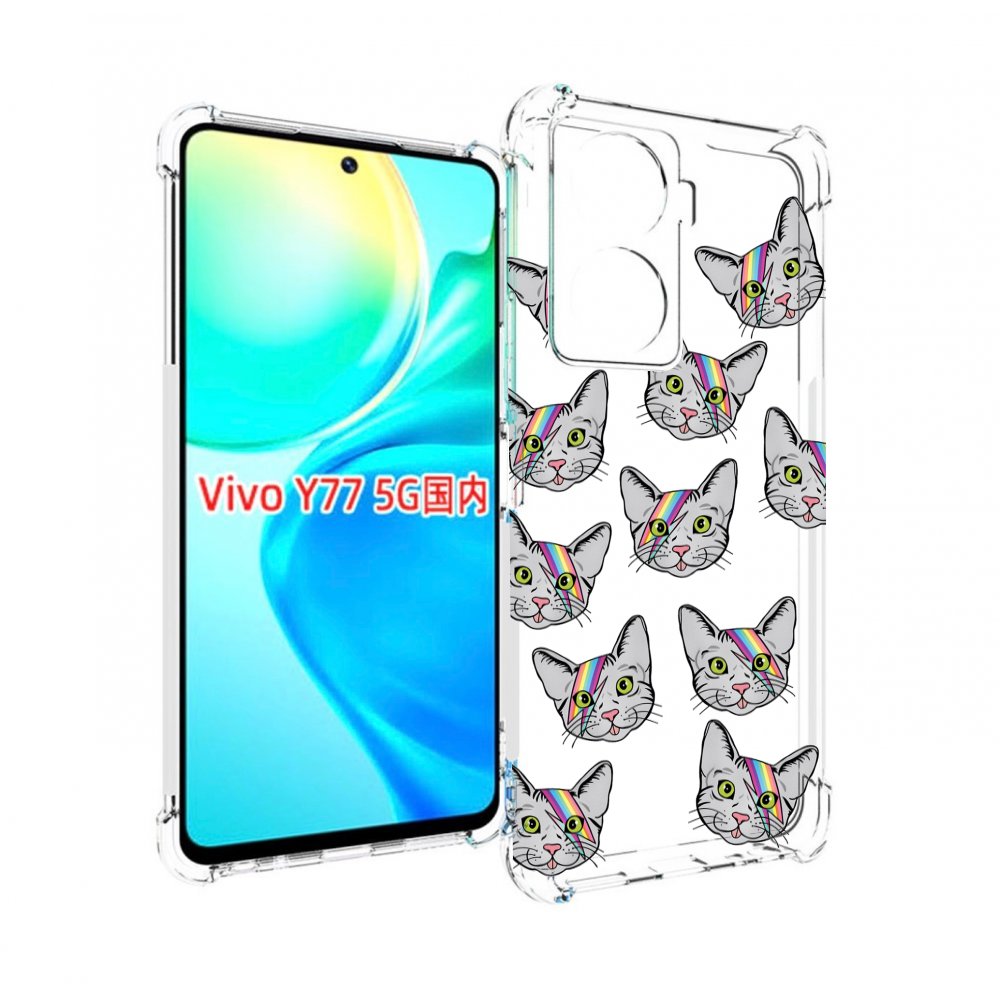 

Чехол MyPads кот-с-молнией-на-лбу для Vivo Y77 5G, Прозрачный, Tocco