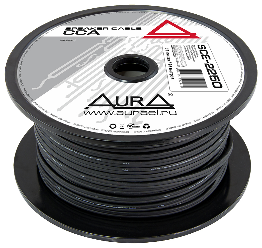 

Кабель акустический <<Aura SCE-2250MKII>> Aura SCE-2250MKII Кабель акустический, чёрный, 2, SCE-2250MKII