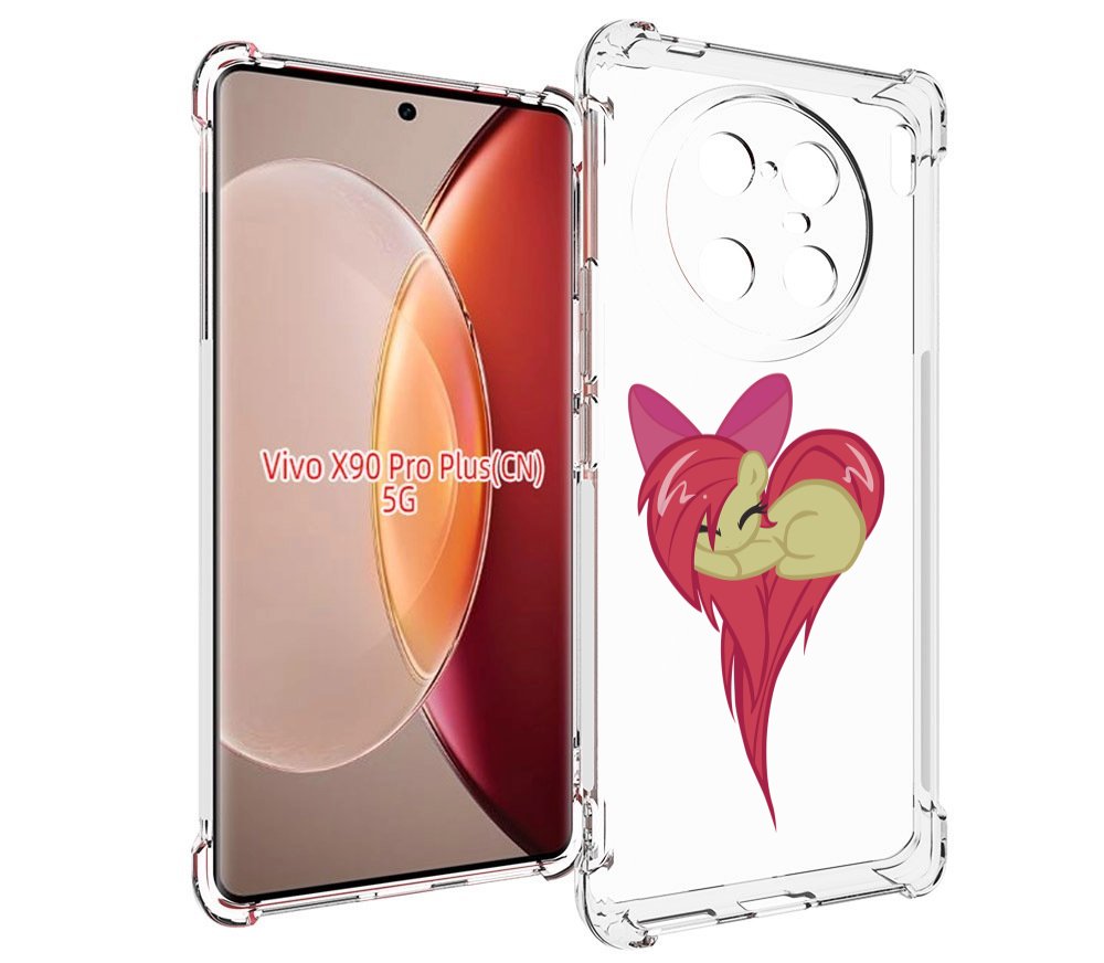 

Чехол MyPads сердце-из-пони для Vivo X90 Pro Plus, Прозрачный, Tocco