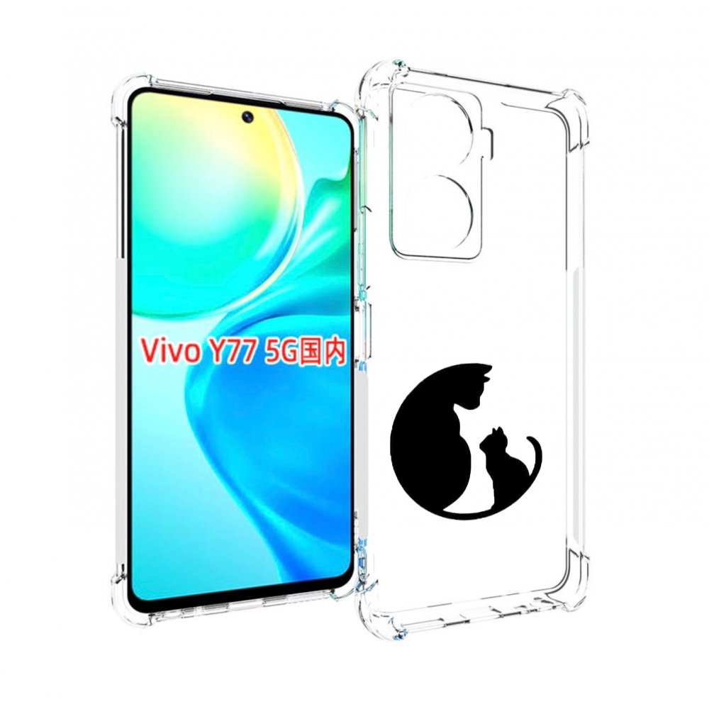

Чехол MyPads коты в полукруге для Vivo Y77 5G, Прозрачный, Tocco