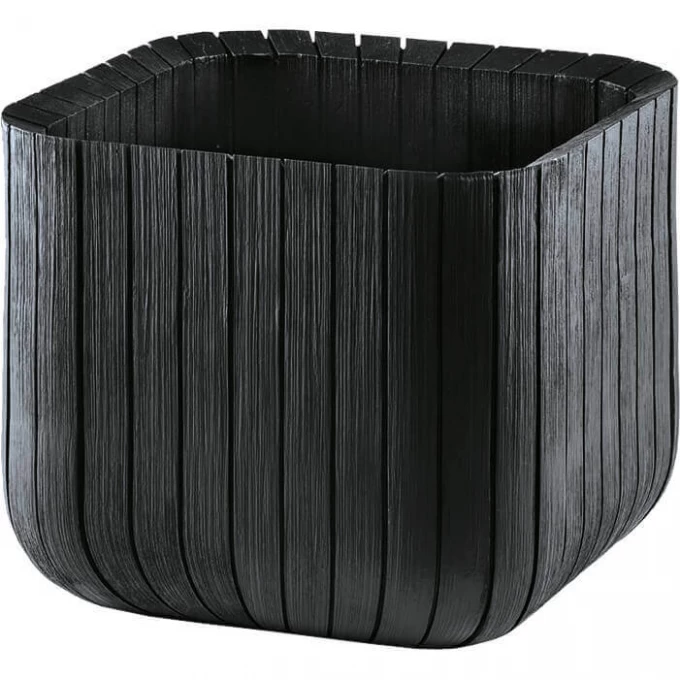 

Цветочное кашпо Keter Cube planter 17201220 5 л антрацит 1 шт., Серый, Cube planter