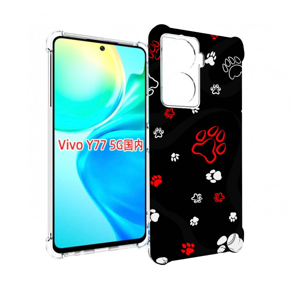 

Чехол MyPads кошачьи-лапки для Vivo Y77 5G, Прозрачный, Tocco