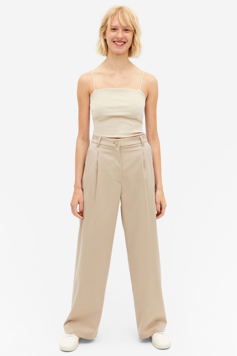 

Брюки женские Monki 1009470005 бежевые 34 (доставка из-за рубежа), 1009470005