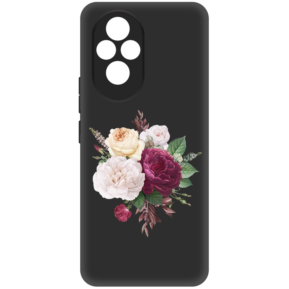 

Чехол-накладка Krutoff Soft Case Цветочная композиция для Honor 200 черный